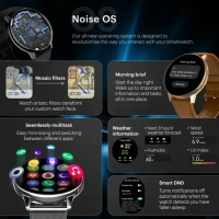 Noise Vortex Plus, 1.46'' AMOLED Display, BT Calling, Sleek Metal Finish Smartwatch (Elite Silver Strap, Regular) - Silver