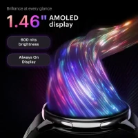 Noise Vortex Plus, 1.46'' AMOLED Display, BT Calling, Sleek Metal Finish Smartwatch (Elite Silver Strap, Regular) - Silver