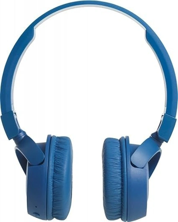 JBL T450BT by Harman Extra Bass Wireless On-Ear Headphones with Mic (Blue) - Blue
