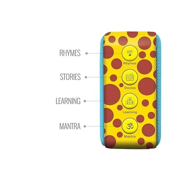 Carvaan Saregama Mini Kids - Pre-Loaded with Stories, Rhymes, Learnings, Mantras with Bluetooth/USB/Aux in-Out