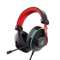 Boat boAt Immortal IM-700 7.1 Channel PC Virtual Surround Sound, ENx Tech, RGB LEDs, Remote Control, Braided Cable USB Wired Over Ear Gaming Headphones with Mic and 50mm Drivers (Black Sabre)
