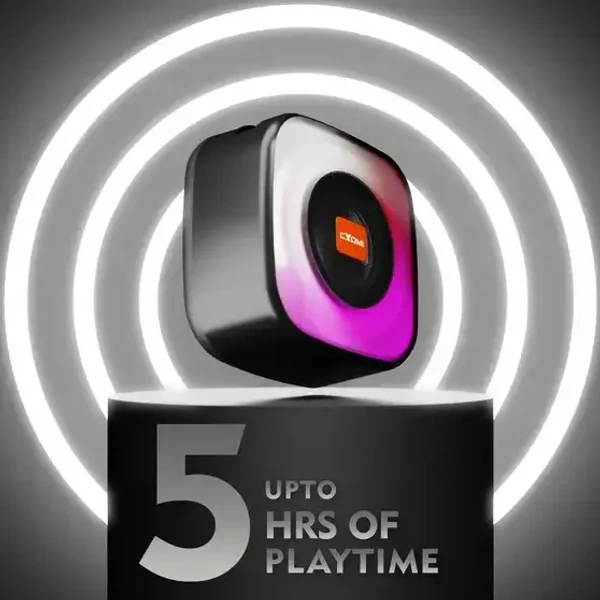 CYOMI 620 Ultra Wireless Bluetooth speaker with 10h Playtime & 14 unique lights 5 W Bluetooth Speaker 5 W Bluetooth Speaker (Black, 5.1 Channel)