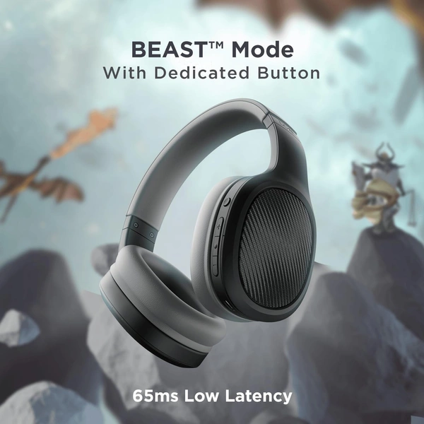 Boat boAt Rockerz 460 Wireless Over Ear Headphones w/Up to 30hrs Playtime, 40mm Drivers, BEAST™ Mode, ENx™, Dual Pairing, BT v5.2, Instant Voice Assistant,..