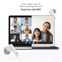 Noise Aura Buds Bluetooth Earbuds (60 Hrs Playtime) - White