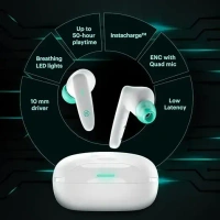 Noise Buds VS402 Bluetooth Headset (Neon White) - White