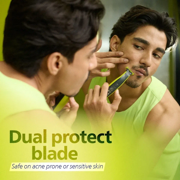 Philips OneBlade Turbo2X|Patented Dual Protect Tech|3 Combo Attachments|Trimmer|QP2724/10