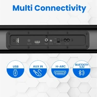 Portronics Pure Sound 106 | 120W Bluetooth Soundbar With Wired Subwoofer For Deep Bass,(Black)