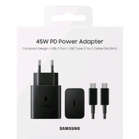 Samsung charger-45W Type-C Travel Adapter & USB C Cable Combo Mobile Charger Super Fast Charging Adaptor With PD Charging For Samsung Galaxy S24 Ultra S23 S22 S21 fe S20 S20+ M14 5G M34 M54 M53 5g M33 - Black