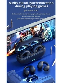 VERONIC T75 Ear Clip OWS Bluetooth True Wireless (TWS) On Ear 30 Hours Playback Low Latency,Fast charging IPX4(Splash & Sweat Proof) White