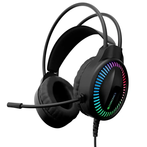Zebronics Blitz C Dolby Atmos Gaming Headphone 50Mm Drivers Rgb Lights Flexible Mic Type-C
