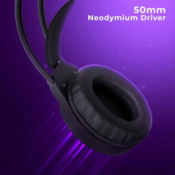 Zebronics Blitz C Dolby Atmos Gaming Headphone 50Mm Drivers Rgb Lights Flexible Mic Type-C