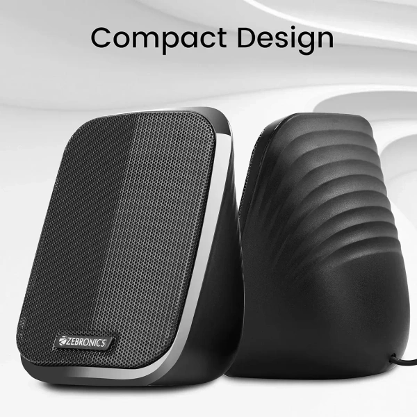 Zebronics Fame 5 Watts, 2.0 Multi Media Speakers With Aux, USB and Volume Control (Black)
