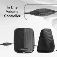 Zebronics Fame 5 Watts, 2.0 Multi Media Speakers With Aux, USB and Volume Control (Black)