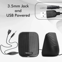 Zebronics Fame 5 Watts, 2.0 Multi Media Speakers With Aux, USB and Volume Control (Black)