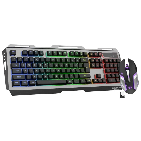 Zebronics Transformer Pro Wireless Gaming Keyboard & Mouse Combo 2.4Ghz Led Modes Upto 4000 Dpi