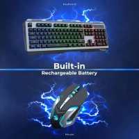 Zebronics Transformer Pro Wireless Gaming Keyboard & Mouse Combo 2.4Ghz Led Modes Upto 4000 Dpi