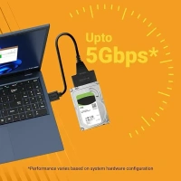 Zebronics Uts100 Usb 3.0 To Sata Adapter For 2.5 Hdd/Ssd With Plug & Play Black