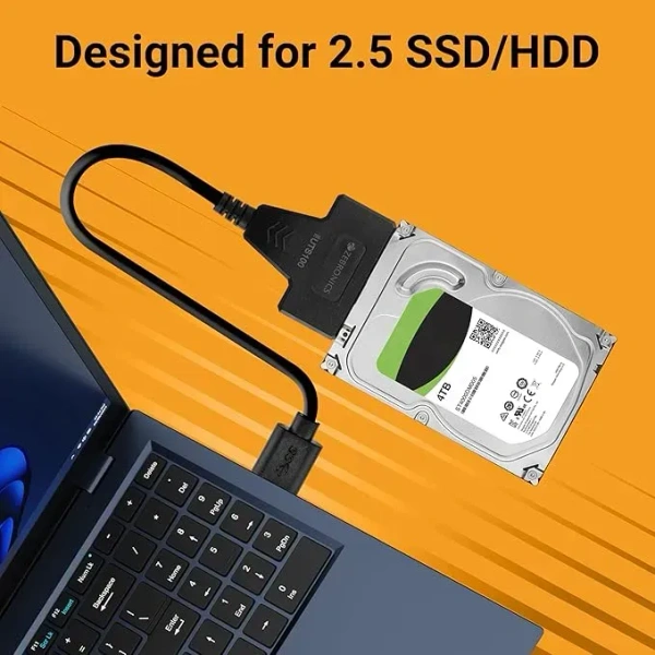 Zebronics Uts100 Usb 3.0 To Sata Adapter For 2.5 Hdd/Ssd With Plug & Play Black