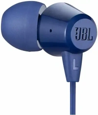 JBL C50HI Wired (Black, In the Ear) - Blue