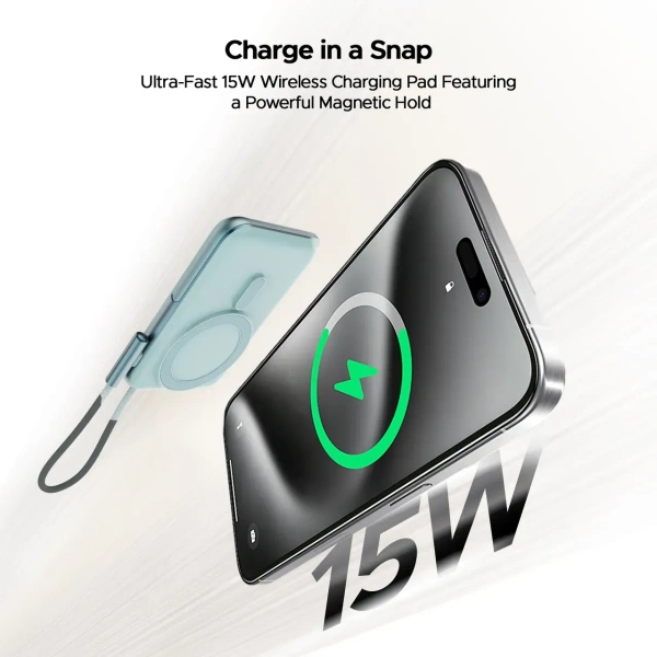 boAt 10000 mAh Magnetic Wireless Power Bank w/ 15W Wireless Charging - PB330 MagnaCharge (Aqua)