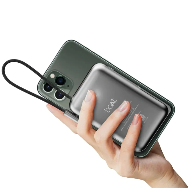 boAt 10000 mAh Magnetic Wireless Power Bank w/ 15W Wireless Charging - PB330 MagnaCharge (Black)