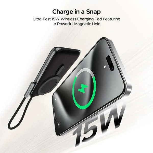 boAt 10000 mAh Magnetic Wireless Power Bank w/ 15W Wireless Charging - PB330 MagnaCharge (Black)