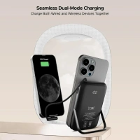 boAt 10000 mAh Magnetic Wireless Power Bank w/ 15W Wireless Charging - PB330 MagnaCharge (Black)