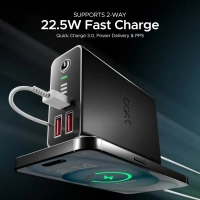 boAt 20000mAh Power Bank w/ 2-Way 22.5W Fast Charging & Smart IC Protection - PB400 Pro (Carbon Black) - Black