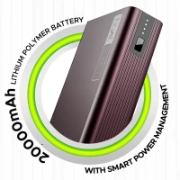 boAt 20000mAh Power Bank w/ 2-Way 22.5W Fast Charging & Smart Power Management - PB400 (Burgundy)