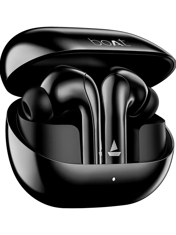 boAt Airdopes 155 Tws Earbuds W/ 40h Playtime, in-ear Detection, Quad Mics Enx Tech (Active Black) - Black