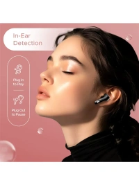boAt Airdopes 155 Tws Earbuds W/ 40h Playtime, in-ear Detection, Quad Mics Enx Tech (Active Black) - Black