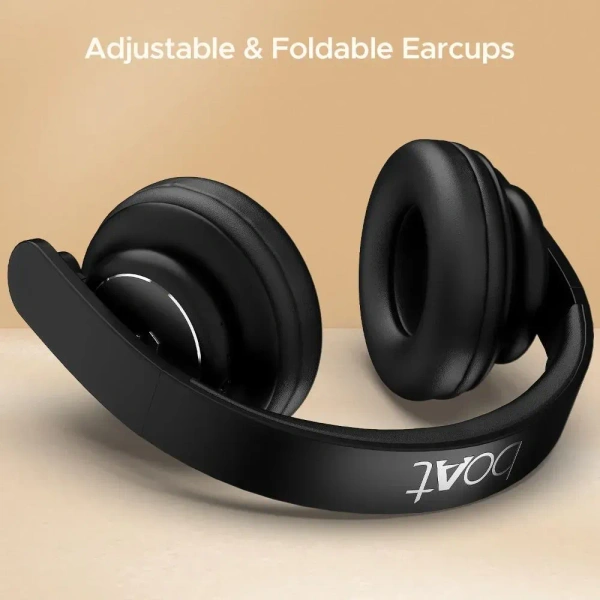 BoAT boAt Rockerz 450 Wireless Bluetooth Headphone With Up to 15 H Playback, Adaptive Lightweight Design, Immersive Audio, Easy Access Controls and Dual Mode Compatibility, Black