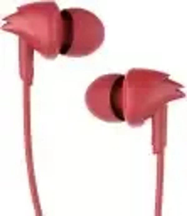 boAt Bassheads 100 C w/ Type-c Jack, boAt Signature Sound & Integrated Controls Wired (Black2, In the Ear) - Red