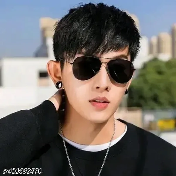 A LUINS Latest Casual Aviator Black Sunglass