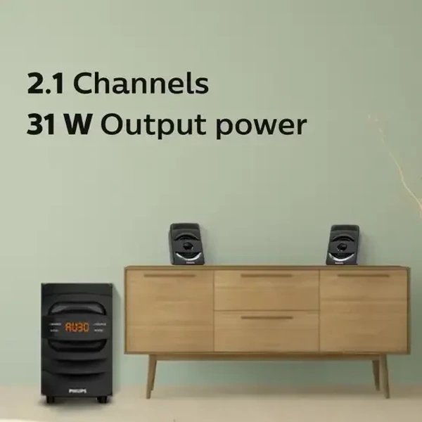 PHILIPS MMS2625B/94 60 W Bluetooth Home Theatre (Black, 2.1 Channel) - 60W