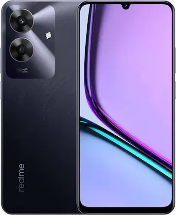 Realme Narzo N61, 6GB RAM, 128GB ROM, Marble Black, Smartphone - Black