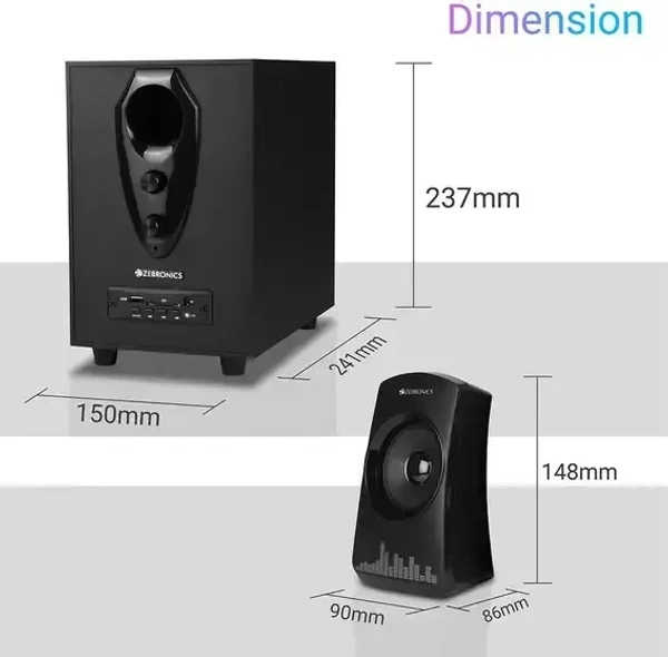 ZEBRONICS ZEB-FEEL 4 60 W Bluetooth Home Theatre (Black, 4.1 Channel) - 60W