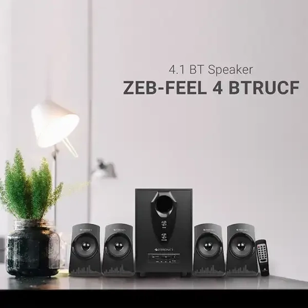 ZEBRONICS ZEB-FEEL 4 60 W Bluetooth Home Theatre (Black, 4.1 Channel) - 60W