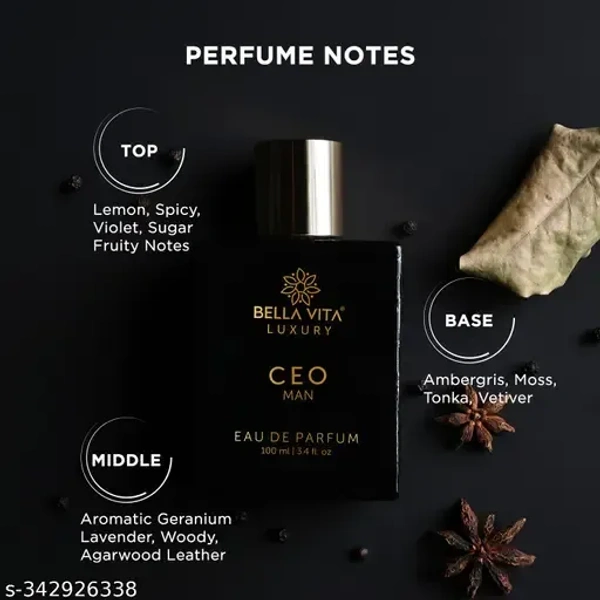 Bella Vita Luxury CEO MAN Perfume 100 ML and Deodorant 150 ML Combo with Long Lasting Fragrance for Men (Pack of 2 Items)