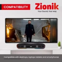 Zionik Zionik Beam 25 W Bluetooth Soundbar (Black, 2.2 Channel)