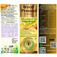 Wood-Cold Pressed Yellow Mustard Oil, 100% Natural  - 1L
