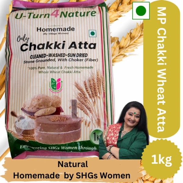 MP Chakki Wheat Atta-Homemade with Fiber - 1kg