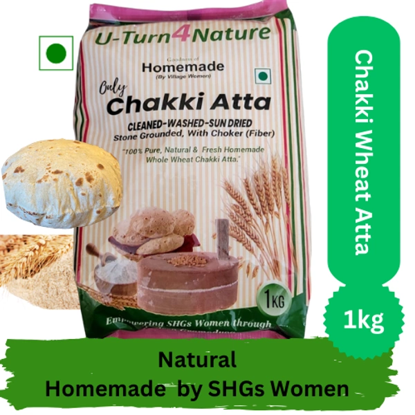 Chakki Wheat Atta-Homemade with Fiber - 1kg