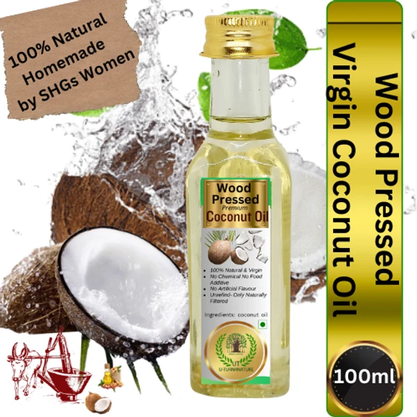 Wood Pressed Coconut Oil, Extra Virgin 100ML - 100ml