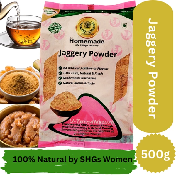 Desi Jaggery Powder (Gur) – Natural, No Sugar Mixed  - 500g