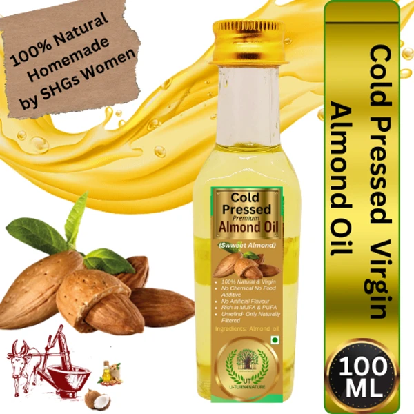 Almond Oil, Wood-Cold Pressed Extra Virgin 100ML - 100ML