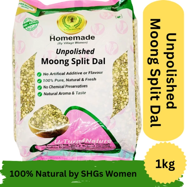 Unpolished Moong Dal Split-Desi Dal 500G-1KG - 1kg