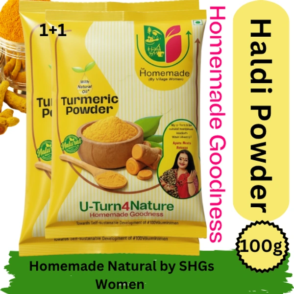 Haldi Powder/ Turmeric Powder, Homemade - (2x100g) @Rs.34