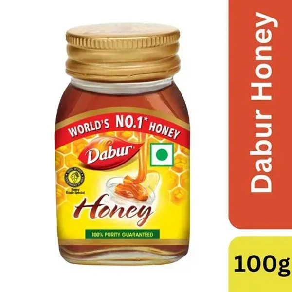 Dabur 100% Pure Honey - Worlds No. 1 Honey Brand With No Sugar Adulteration - 100g