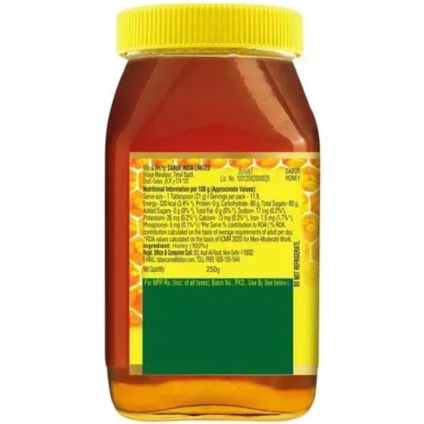 Dabur 100% Pure Honey - Worlds No.1 Honey Brand With No Sugar Adulteration - 250g
